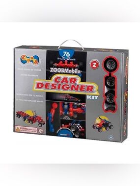 ZOOB Mobile Car Designer Kit 76 Piece Set & 12 Wheels Educational Toy Gift